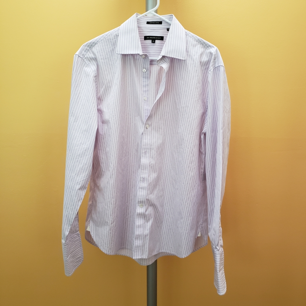 16L White/Purple Dress Shirt